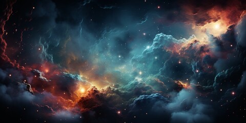 night sky - universe filled with stars, nebula and galaxy