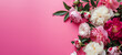 © ADDICTIVE STOCK - AI Generated Image Peonies on a bright smooth pink background Mother’s Day concept