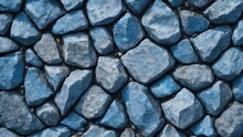 Pale Blue Stone Texture. Background Of Different Blue Stones	