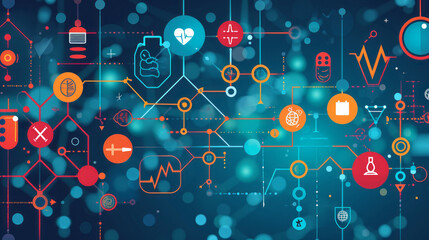 Health care and science icon pattern, medical innovation concept, background design