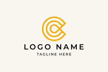 Wall Mural - Letter c line logo design vector