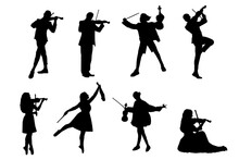 Silhouettes Of Musicians