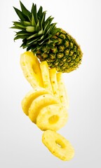 Sticker - Tasty fresh ripe Pineapple slice