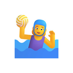 Wall Mural - Woman Playing Water Polo