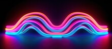 Neon Rainbow Colors Abstract Background