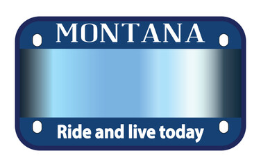 Sticker - Montana Motorcycle License Plate