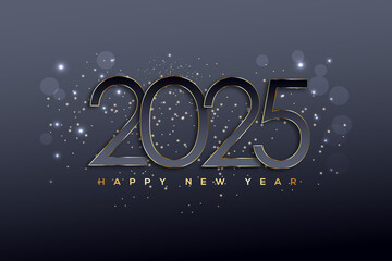 2025 Happy New Year Greeting Card