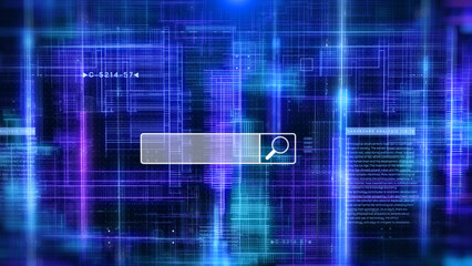 Aufkleber - AI technology power search engine button optimization. Digital data command prompt for article automatic generator illustration concept.