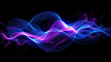 A Stock Photograph Showcasing Flowing Abstract Energy With Vibrant Blue And Purple Hues That Seem To Have Been Meticulously Crafted By AI Generative Technology.