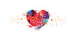 © abstract - Romantic background with heart. Happy Valentine's Day cute banner, poster, card or web background.