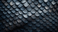 Black Dragon Scales Upclose In Nature, In The Style Of Luxurious Fabrics, Detailed Background Elements, Inlay, Rounded, Macro Photography, Cobra, Ink-washed