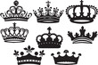 Crowns Shape Silhouette Vector