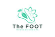 © 21graphic - Virgin feet and nails beauty clinic logo design, women's body care and health.