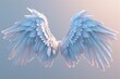 Heavenly Wings: Symbolic Illustration of Angelic Feathers and Glowing Nubes