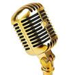© amankris99 - Retro vintage golden metal microphone isolated on white or transparent background, PNG