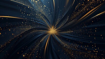 dark indigo golden royal awards graphics background. lines growing elegant shine spark. luxury premi