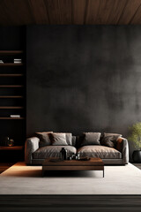 Wall Mural - Modern dark home interior background