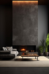 Wall Mural - Modern dark home interior background