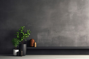Wall Mural - Modern dark home interior background