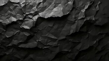 Black Crumbled Paper Background Texture. Black Crumpled Paper Texture. Stop Motion. Seamless Looped. Grunge Paper Texture Noise Animated Stop Motion Background And Overlays. Texture Effect Moving Mp4