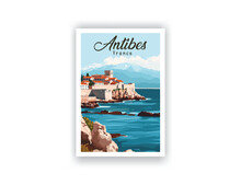 Antibes, France. Famous Tourist Destinations Posters Art Prints Wall Art And Print Set Abstract Travel For Hikers Campers Living Room Decor