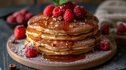 Sticker - pancakes with strawberries