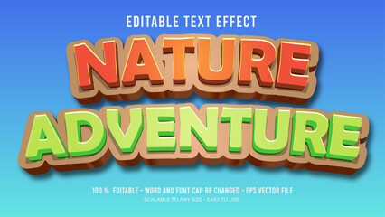 Poster - nature adventure editable text effect