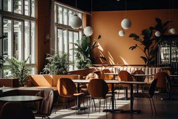 Interior of a empty cafe