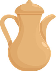 Wall Mural - Qatar tea pot icon cartoon vector. Crowd arena. Nation eastern