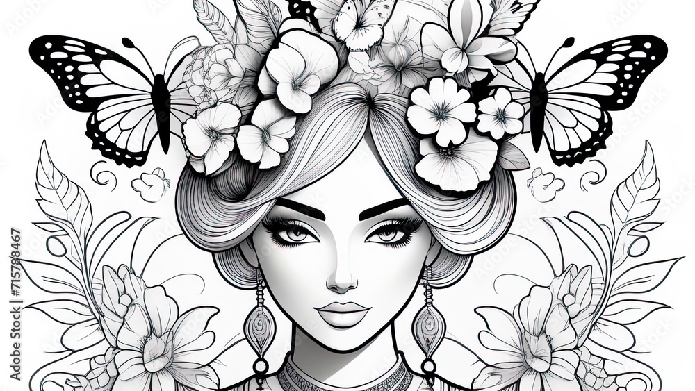Anti stress coloring book page for adult. Coloring book page for adult ...