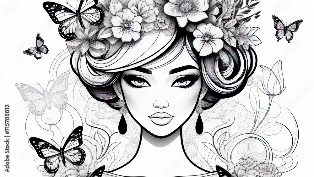 Anti stress coloring book page for adult. Coloring book page for adult ...