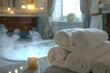 © Hugo - interior bathroom beauty spa hot water smoke ritual towel chic elegant showcase interior