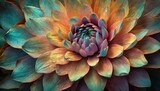 Fototapeta  - Kwiat dalii w opalizujących kolorach