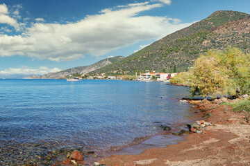 Wall Mural - The beach Paleokastro at Methana in Peloponnese, Greece