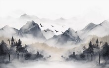 Landscape With Misty Mountains