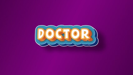 Sticker - 3D Doctor text banner art