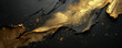 Abstract Background Golden Ink Clouds