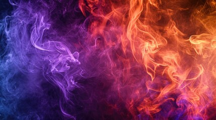 Wall Mural - Colorful neon flame burn fire blaze abstract texture wallpaper background