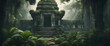 Ancient Abandoned Jungle Temple: Moody Atmosphere with Surrounding Trees