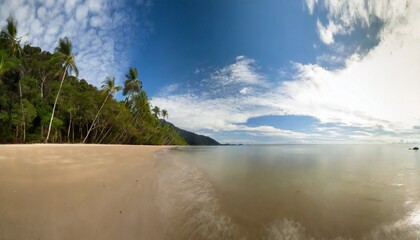 Canvas Print - landscape at beach in borneo bako national park malaysia