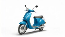 Blue Scooter Or Motorcycle Honda Grazia 125cc Isolated On White Background