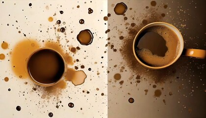 Wall Mural - coffee stains and splatters