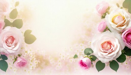 Wall Mural - roses background