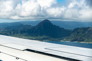 Poster - airplane over hawaii