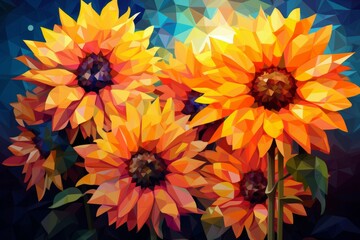 Canvas Print - Radiant Sunflowers - Generative AI