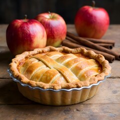 Sticker - apple pie with apples