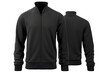 © Prasanth - Sweatshirt Full zip Raglan Sleeve With collar and cuff with pocket color Black