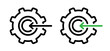 Integration Line Icon. Tech Integrate System Icon in black and white Color.
