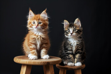 Wall Mural - Two cute kittens