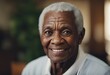Happy African American senior at nursing home looking at camera. portrait, headshot